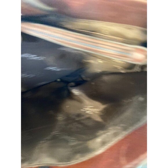 FOSSIL STERLING DOUBLE HANDLE BROWN LEATHER 12 X 11 PURSE NEW - Picture 6 of 6